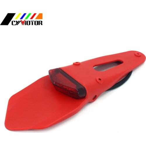 Motorcycle Rear Fender With Tail Light Lamp For YAMAHA KAWASAKI SUZUKI YZ YZF KX KLX KXF RM RMZ 125 150 200 250 300 350 400 450