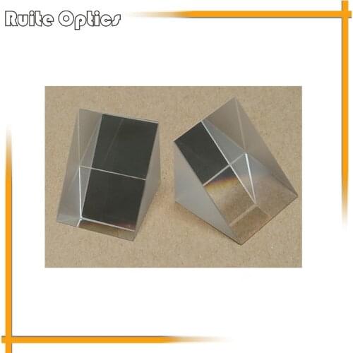 2pcs 25*25mm K9 Optical Glass Right Angle Prism For Optical Experiment