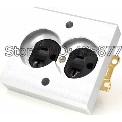2pcs High Quality Gold Plated Power US AC Power Receptacle Wall Outlet Copper Socket