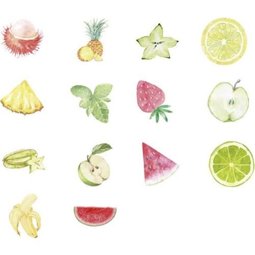20packs/lot Cartoon Fruits lemons Nutural Scrapbooking Stickers Pink Watermelon Diary Album Labels wholesale