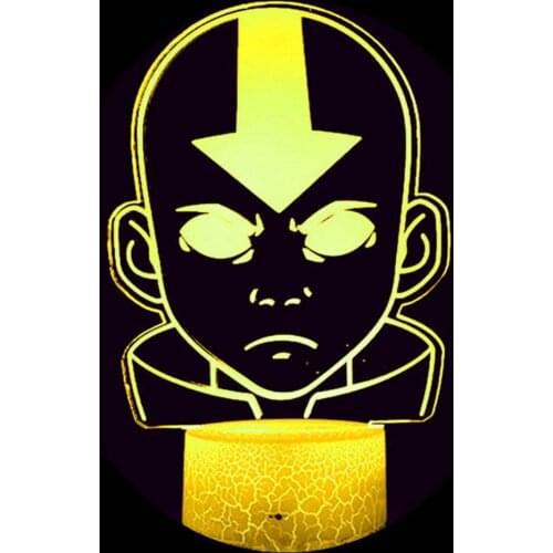 Acrylic 3d night light avatar children decoration the last airbender bedroom bedside An Alpa legendary table lamp LED table lamp