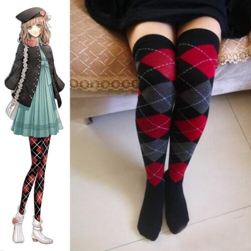 Amnesia Heroine Cosplay High Knee Socks Womens Thigh High Stockings Over Knee Stockings for Girls Ladies Costume Accessory