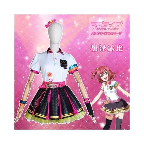 Anime! Lovelive!Sunshine!Unit live adventure 2020 Concert Kurosawa Ruby Lovely Uniforms Cosplay Costume Halloween Suit NEW