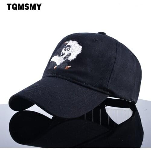 TQMSMY Embroidery panda Baseball Cap womens Snapback Caps men Soft comfortable dad hat Hip Hop bone Unisex sun hats for men