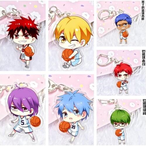 Kurokos Basketball Anime Acrylic Key Chains Cartoon Keyring Keychain Pendant Keyholder Unisex Gift