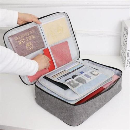Large Capacity Document Storage Bag Organizer Ticket Credit Card Certificates Files Handbag Home Office Organizer Accessories