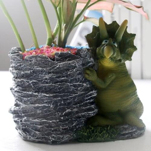 Flower Pot with Drainage Hole Garden Decor for Succulents Animal Planter Home Office Living Room Decoration Ornaments Gifts