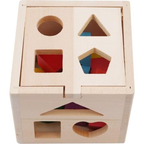 Childrens Educational Toys 1 Geometric Digital House childrens Building Block Shape Matching 3 Hole Intelligence Box