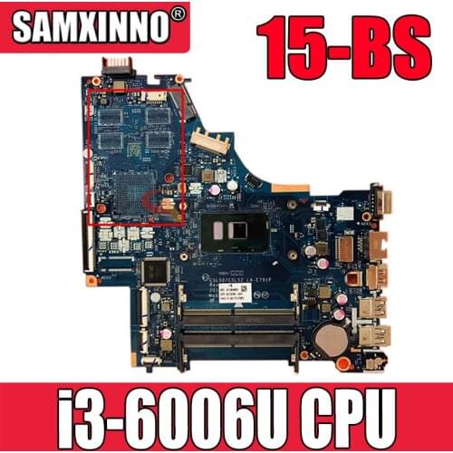 For Hp 250 G6 15-BS Series Laptop Motherboard 926249-601 926249-001 LA-E791P With SR2UW i3-6006u DDR4 MB 100% Tested Fast Ship