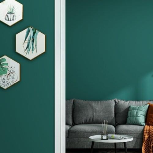 Home Wall Papers Modern Decor Peacock Blue Grey Solid Color Plain Wallpapers Roll For Bedroom Living Room Walls Papel De Parede