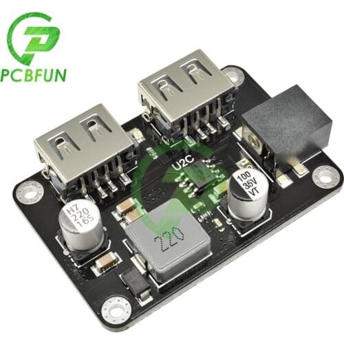 Dual USB Output 9V 12V 24V to 5V 3A DC-DC Step-Down Power Module Buck Converter Module 9V to 32V for Car Quick Charger Charging