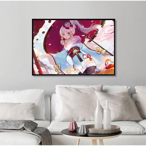 Game Poster Genshin Impact Anime Character Festive Clothing Print Wall Picture for Living Room Canvas Painting Home Decoration