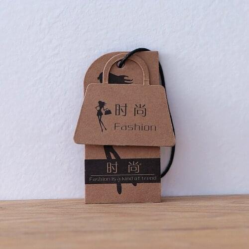 Customized kraft paper price hang tag for clothing /bags custom shape die cut printed sewing luggage bags garment label and tag