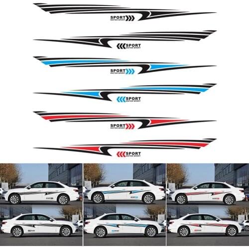 2 PCS Car SUV Vinyl Graphic Car Body Sticker Side Decal Stripe DIY Decals Kit