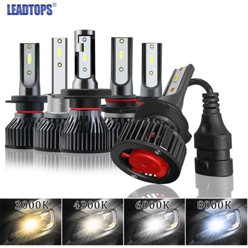 LEADTOPS 2PCS H4 H7 LED Car Headlight Bulb H11 H3 H1 9005 HB3 9006 HB4 CSP Car Fog Lamp 11000LM 3000K 4300K ​​ 6000K 8000K CJ
