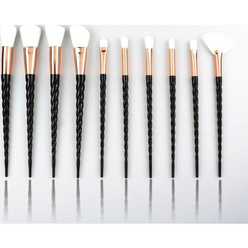 10pcs Unicorn Makeup Brush Set Foundation Blending Powder Eye shadow Make Up Brushes White Black Cosmetic Beauty Make Up Tools