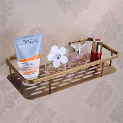 Wall Mounted Antique Brass Bathroom Soap Basket Holder Shower Shampoo Shelf Bath Shower Shelf corner shelf building materia