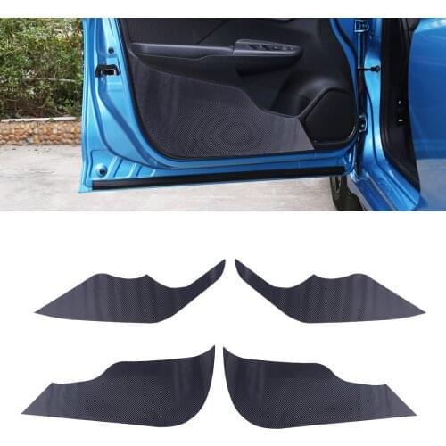 Plastic Carbon Fiber Style Car Door Anti Kick Pad Film Protector Mat Sticker Fit For Honda Fit Jazz 2014 2015 2016 2017 2018