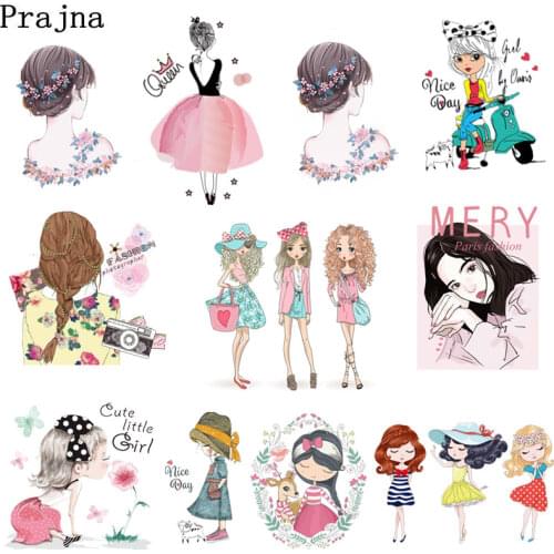 Prajna Ballet Girl Patches Iron On Transfers For T-Shirt Heat Transfer Vinyl For Clothing Thermal Sticker Washable E