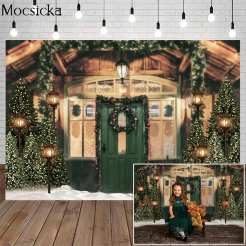 Christmas Photography Background Christmas Tree Kids Children Party Snowfield Backdrop Decoration Props Banner For Photo Studio
