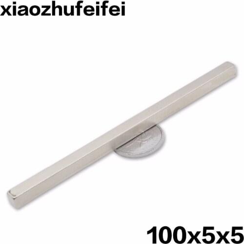 50pcs 100*5*5mm Super Strong Magnets L100X5X5mm Neodymium Rare Earth Bar Magnet 100x5x5 Free shipping