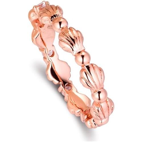 Sparkling Seashell Band Ring Silver Woman Rings For Jewelry Making 925 sterling silver Jewelry Wedding Rings