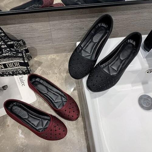 PUPUDA New Shoes Women Slip On Loafers Lightweight Flat Shoes Women Comfortable Women Shoes Large Size 43 Female Loafers 2020