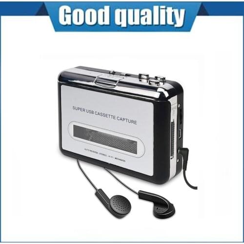 Top Quality USB2.0 Portable Tape to PC Super Cassette To MP3 Audio Music CD Digital Player Converter Capture Recorder +Headphone