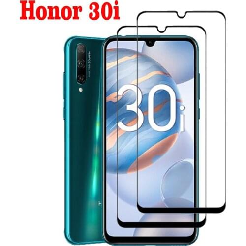 2PCS 3D Full Glue Tempered Glass For Huawei Honor 30i Full Cover 9H film Explosion-proof Screen Protector For Huawei Honor 30i