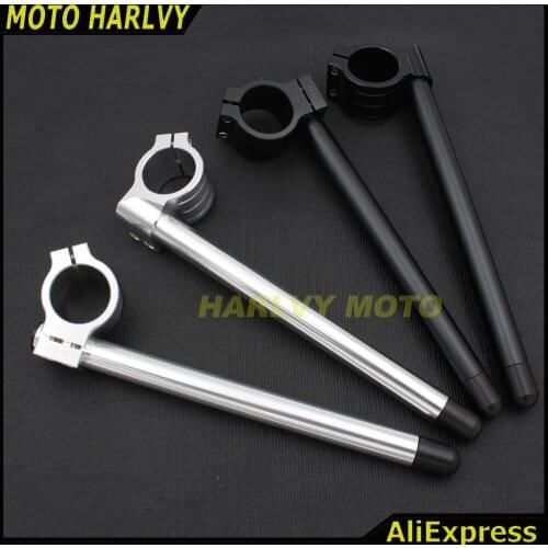 1 Pair 7/8" Universal Motorcycle CNC 37mm Clip Ons Handlebars Aluminum Clipon Fork Handle Bars For Kwasaki Ninja 250R EX500