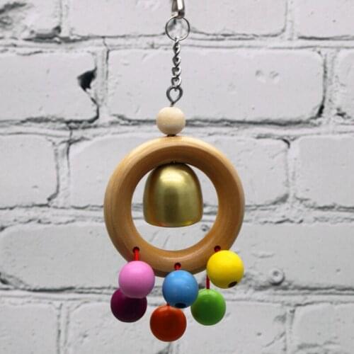 1 Pcs Parrot Bird Toys Metal Ring Bell bite Hanging Cage Toys For Parrot Squirrel Parakeet Birds Bird cage Accessories Supplies