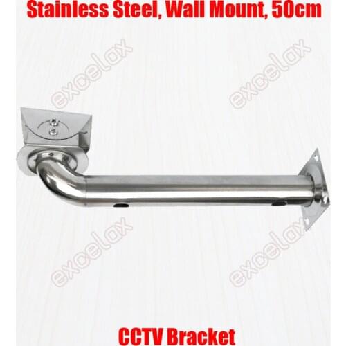 10PCS/Lot L Shape 50cm Length Stainless Steel Wall Mount Surveillance CCTV Camera Security Housing Bracket Support