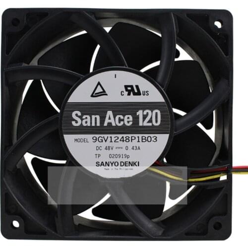 12038 48V 0.43A 4-line PWM 9GV1248P1B03 inverter cooling fan 6 month warranty