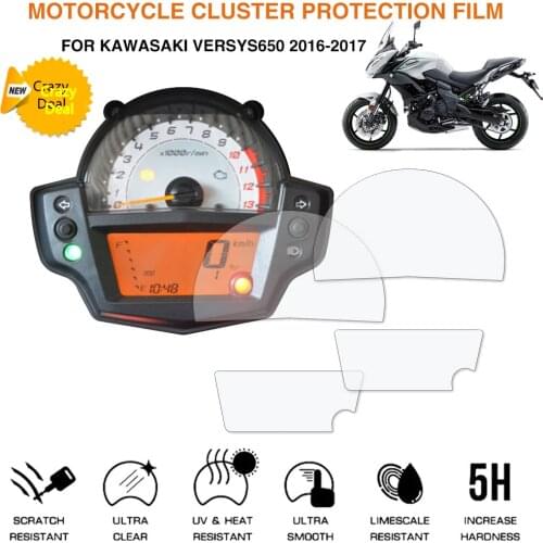 2 Set Cluster Scratch Cluster Screen Protection Film Protector For Kawasaki 650 Versys 650 16-17