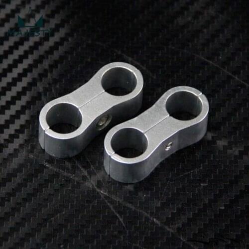 2pcs AN -6 AN6 13.4MM Braided Hose Separator Clamp Fitting Adapter Bracket Sliver