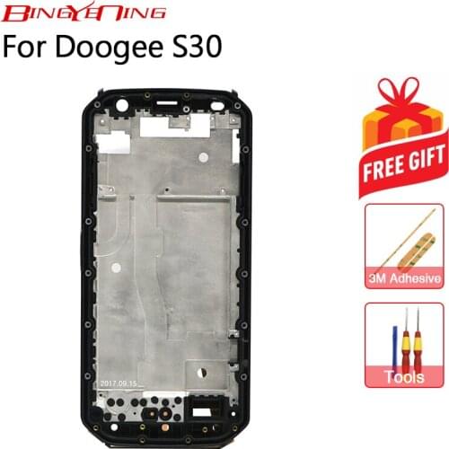 BingYeNing New Original For Doogee S30 LCD Front Frame Assembly Replacement 5.0 inch