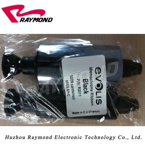 Evolis R2011 black ribbon for use with Pebble Pebble3 Dualys Securion card printer shop on line-1000 prints