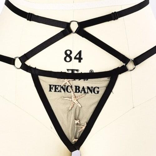 Black Women Sexy Underwear Harajuku Body Harness Elastic Lingerie Panties For Men Panties Bondage Harness