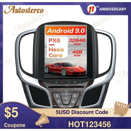 For Buick lacrosse 2015-2019 4G SIM Tesla Style Android 9.0 4+64GB Car Player GPS Navigation Stereo Head Unit Multimedia Player