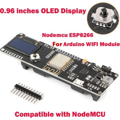 ESP8266 NODEMCU with 0.96 OLED extended temperature and humidity development board weather station ESP-12F ESP8266 Wifi Module