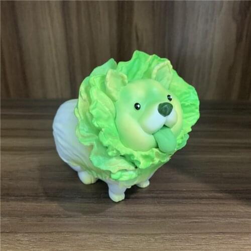 Anime Vegetable Dog Cute Chinese Cabbage Fairy Action Figure Toys Vegetable Dog Figurine Collectible Model Doll Gift 10cm