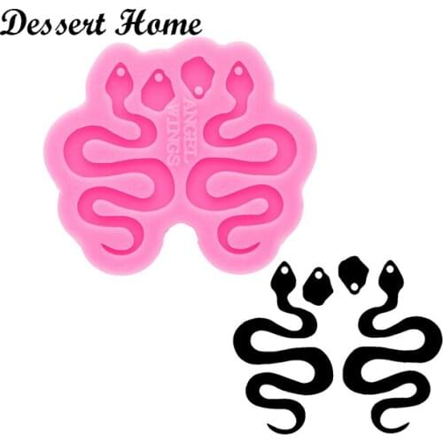 DY0717 Bright Snake mold Resin Craft for Earring, Chocolate Silicone Molds, DIY Epoxy Jewelry Resin Casting Molds
