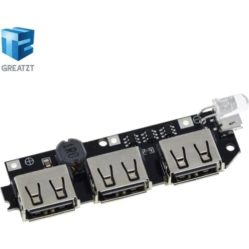 TZT 5V 2.1A 3 USB Power Bank Battery Charger Module Circuit Board Step Up Boost DIY