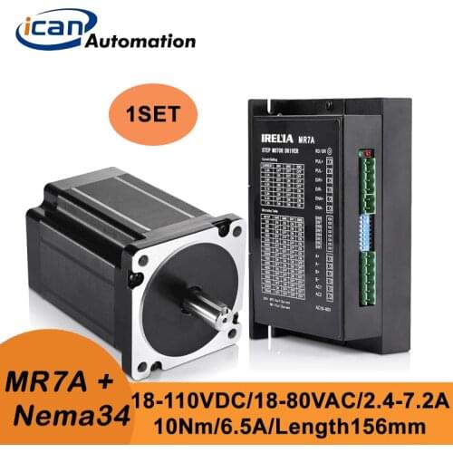 ICAN 6.5A 151mm length 10nm nema 34 stepper motor cnc kit nema34