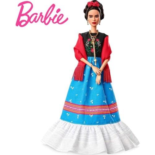 Barbie Inspiring Women Series Aviator Amelia Earhart Painter Frida Kahlo Collectors Doll for Girl Gift FJH65