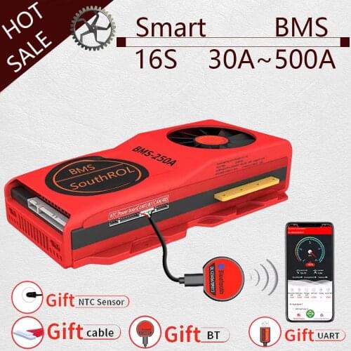 16S Smart BMS 12V 36V 48V 30A 60A 80A 100A 120A 150A 200A LiFePo4 Li-Ion Battery 3S 4S 7S 8S 10S 12S 13S 16S 20S 24S Balance