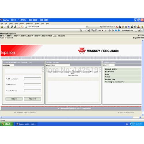 Massey Ferguson Spare Parts Catalog 2021 UK+SA+NA