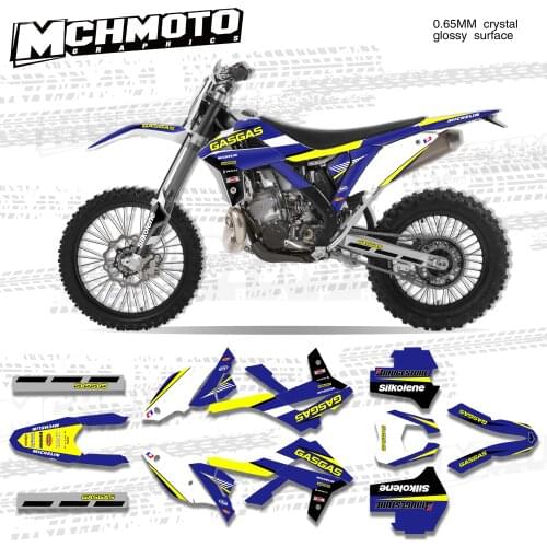 MCHMFG for Custom Team Graphics Backgrounds Decals Stickers Kit For GASGAS EC 2014 2015 2016 2017 Decals Stickers