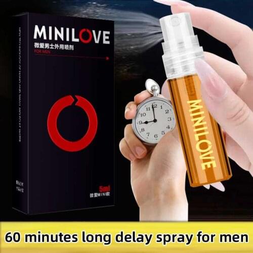MINILOVE 5ml Sex Delay Spray for Men Male External Use Anti Premature Ejaculation Prolong 60 Minutes Penis Enlargment Pills