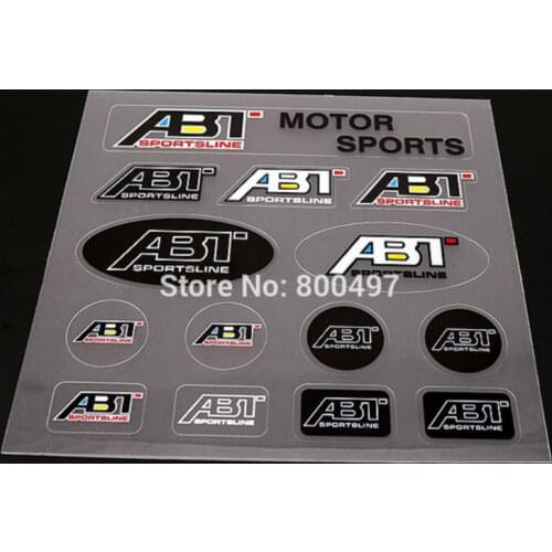 New Style Car Styling Window Rearview Mirror Door Handle Car Body Stickers Decoration Decal Set for ABT Sportsline Motor Sports